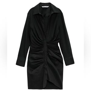 Zara Black Long Sleeve Dress